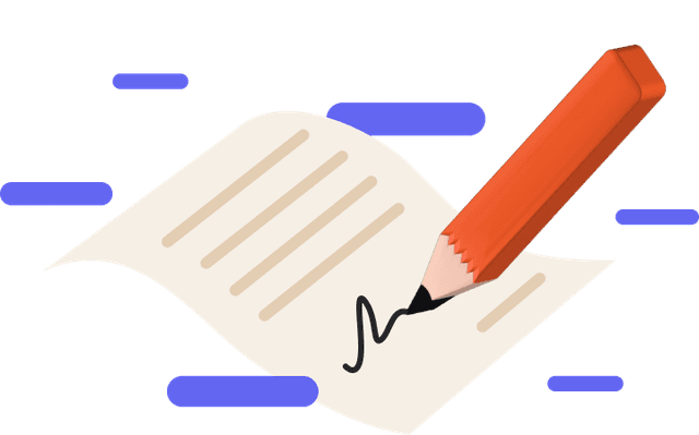 Payroll document with pencil