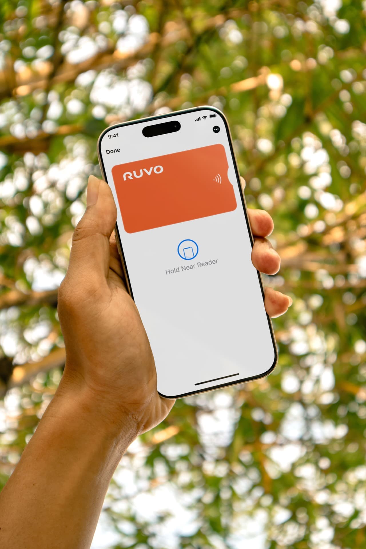 Ruvo app showing virtual card