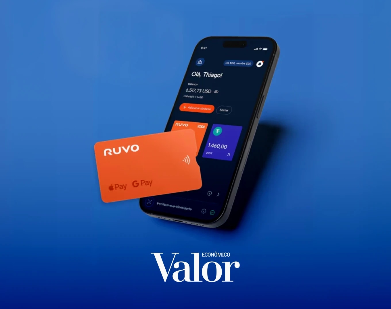 Valor Econômico feature on Ruvo app and card