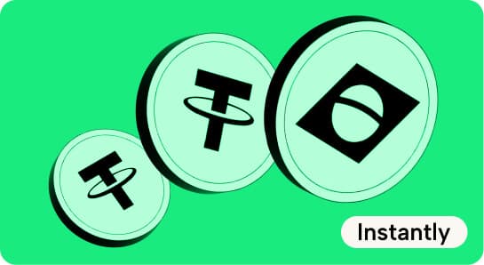 Coins representing instant transfers